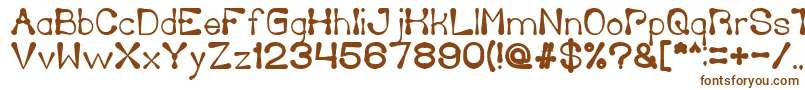 DeliciousKetchupBold Font – Brown Fonts on White Background