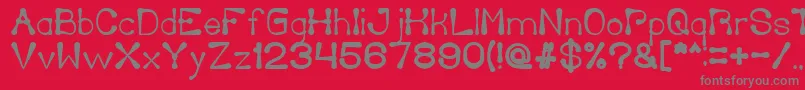 DeliciousKetchupBold Font – Gray Fonts on Red Background