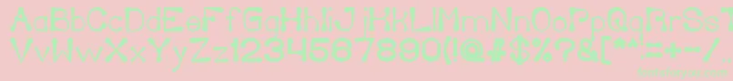 DeliciousKetchupBold-Schriftart – Grüne Schriften auf rosa Hintergrund