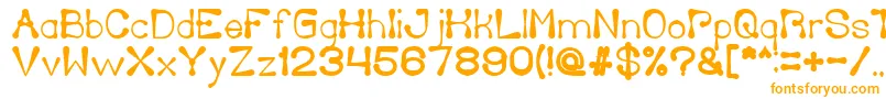 DeliciousKetchupBold-Schriftart – Orangefarbene Schriften auf weißem Hintergrund