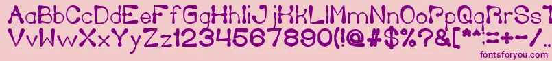 DeliciousKetchupBold Font – Purple Fonts on Pink Background