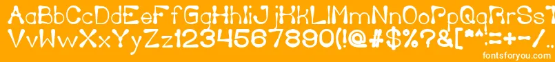 DeliciousKetchupBold Font – White Fonts on Orange Background