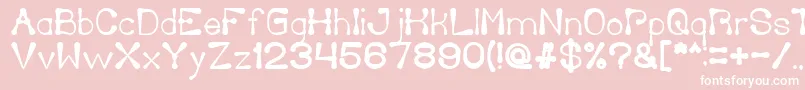 DeliciousKetchupBold Font – White Fonts on Pink Background