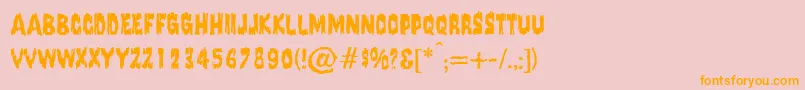 Francis Font – Orange Fonts on Pink Background