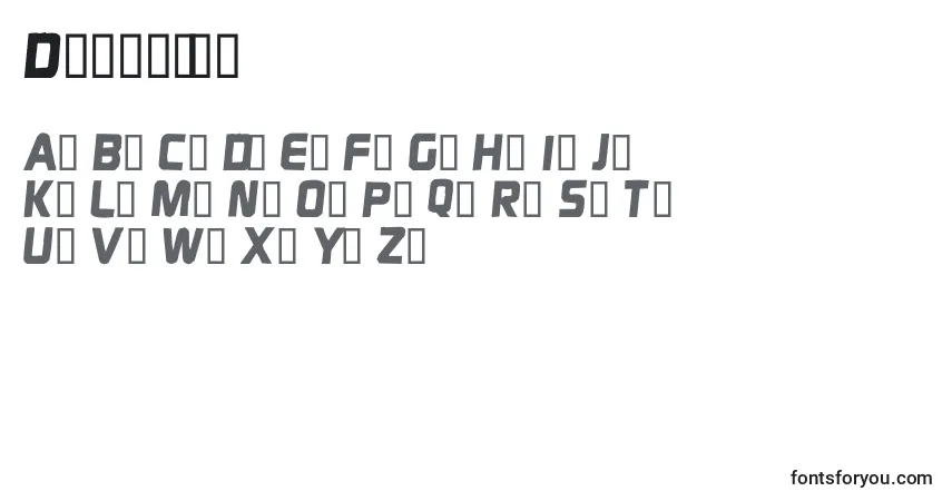 Czcionka Dispepsi – alfabet, cyfry, specjalne znaki