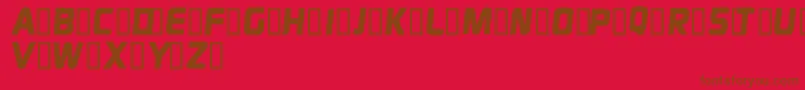 Dispepsi-fontti – ruskeat fontit punaisella taustalla
