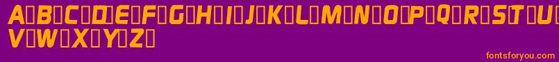 Dispepsi Font – Orange Fonts on Purple Background