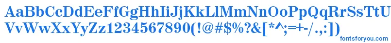 フォントMadeiraMedium – 白い背景に青い文字