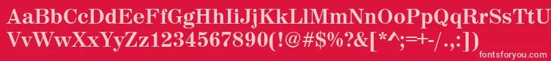 MadeiraMedium Font – Pink Fonts on Red Background