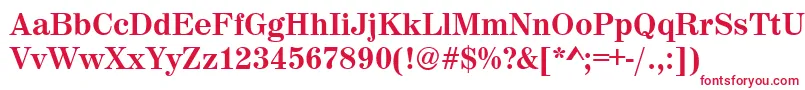 フォントMadeiraMedium – 白い背景に赤い文字