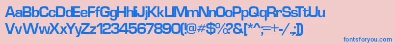 EurostyleCyr Font – Blue Fonts on Pink Background