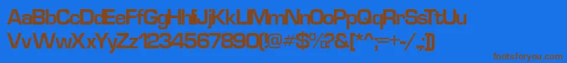 EurostyleCyr Font – Brown Fonts on Blue Background