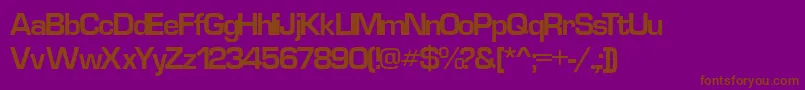 EurostyleCyr Font – Brown Fonts on Purple Background