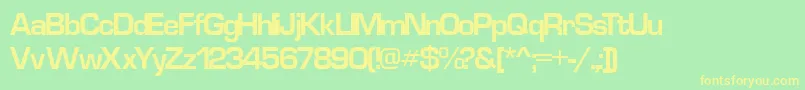 EurostyleCyr Font – Yellow Fonts on Green Background