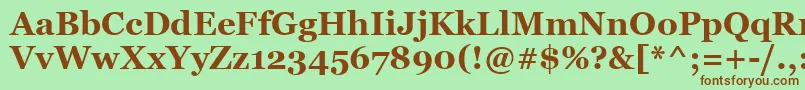 Georgiab Font – Brown Fonts on Green Background