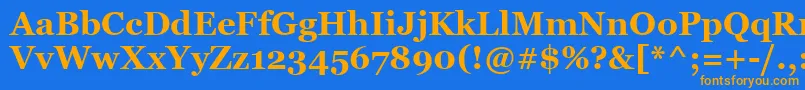 Georgiab Font – Orange Fonts on Blue Background