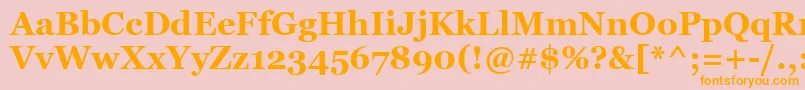 Georgiab Font – Orange Fonts on Pink Background