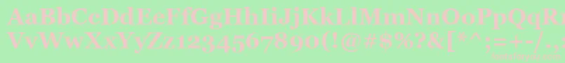 Georgiab Font – Pink Fonts on Green Background