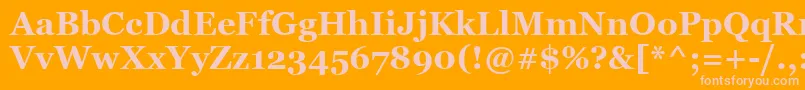 Georgiab Font – Pink Fonts on Orange Background