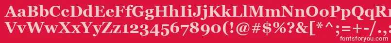 Georgiab Font – Pink Fonts on Red Background