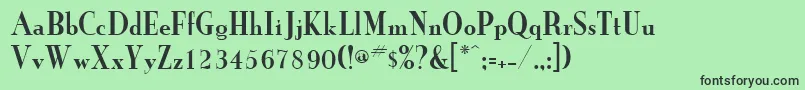 GrailnewcondensedRegular Font – Black Fonts on Green Background