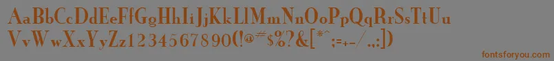GrailnewcondensedRegular Font – Brown Fonts on Gray Background