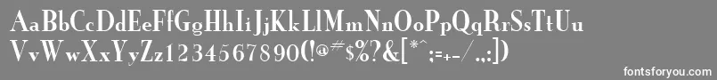 フォントGrailnewcondensedRegular – 灰色の背景に白い文字