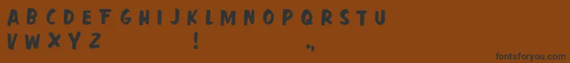 Шрифт Fast Action – чёрные шрифты на коричневом фоне