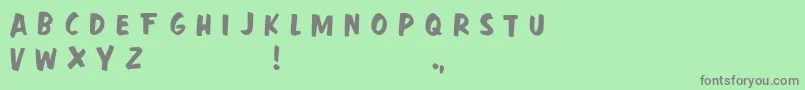 Fast Action Font – Gray Fonts on Green Background
