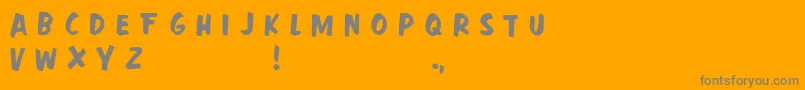 Fast Action Font – Gray Fonts on Orange Background