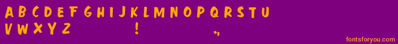 Fast Action Font – Orange Fonts on Purple Background