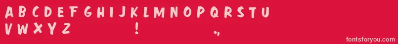 Fast Action Font – Pink Fonts on Red Background