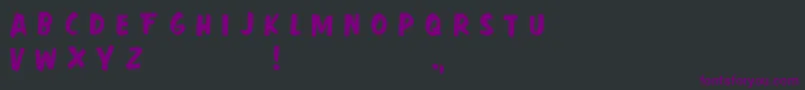 Fast Action Font – Purple Fonts on Black Background