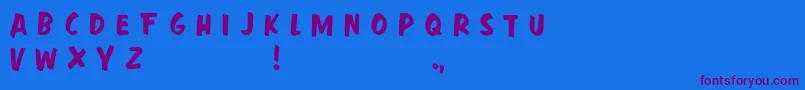 Fast Action Font – Purple Fonts on Blue Background