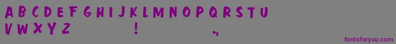 Fast Action Font – Purple Fonts on Gray Background