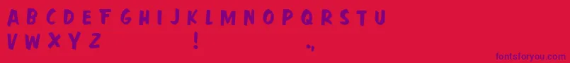 Fast Action Font – Purple Fonts on Red Background
