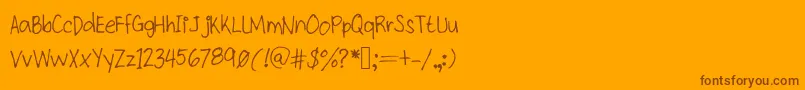 More about Kittypethin Font Kittypethin Font – Brown Fonts on Orange Background