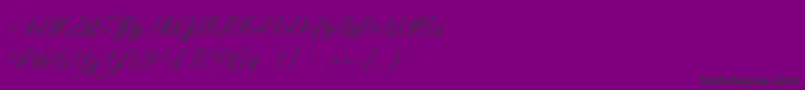 Czcionka QuestionAndLove – czarne czcionki na fioletowym tle