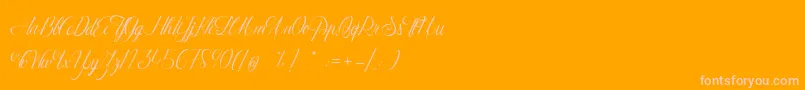 Подробнее о шрифте QuestionAndLove Шрифт QuestionAndLove – розовые шрифты на оранжевом фоне