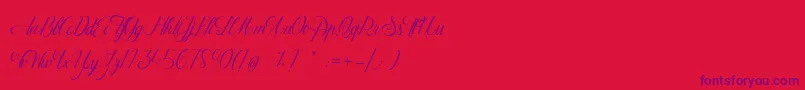 QuestionAndLove Font – Purple Fonts on Red Background