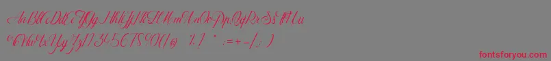 QuestionAndLove Font – Red Fonts on Gray Background