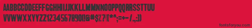 フォントChronicle – 赤い背景に黒い文字