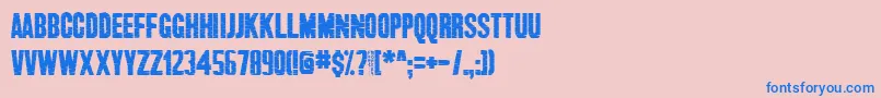Chronicleフォントについての詳細 フォントChronicle – ピンクの背景に青い文字
