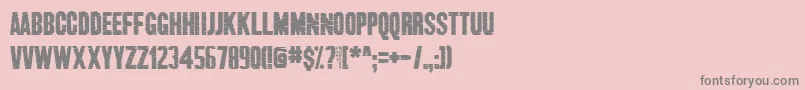 フォントChronicle – ピンクの背景に灰色の文字