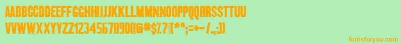 Chronicle Font – Orange Fonts on Green Background