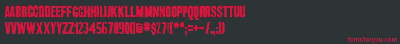 Chronicle Font – Red Fonts on Black Background