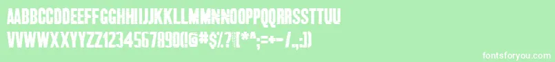 フォントChronicle – 緑の背景に白い文字