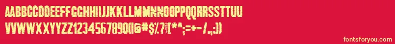 Chronicle Font – Yellow Fonts on Red Background