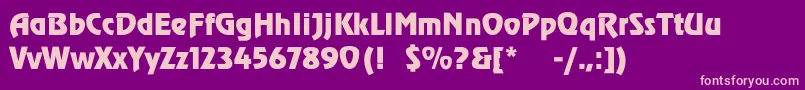 ToverlookLight Font – Pink Fonts on Purple Background