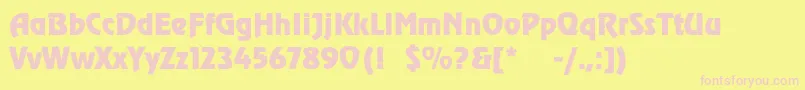 ToverlookLight Font – Pink Fonts on Yellow Background